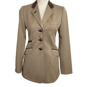 SCAPA Wool Tailored Long Line Riding Jacket Blazer Size 6/EU 36